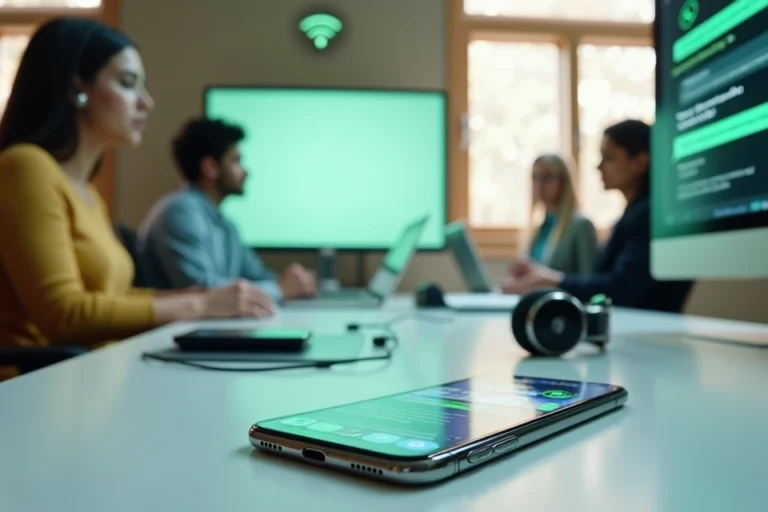 Equipe de suporte usando recursos de acessibilidade no atendimento digital pelo WhatsApp