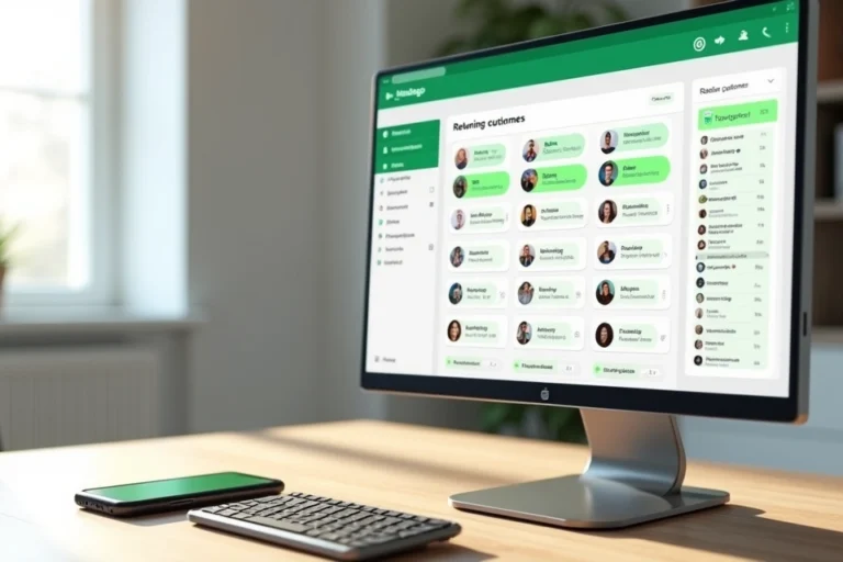 Painel digital destacando clientes recorrentes em atendimento WhatsApp